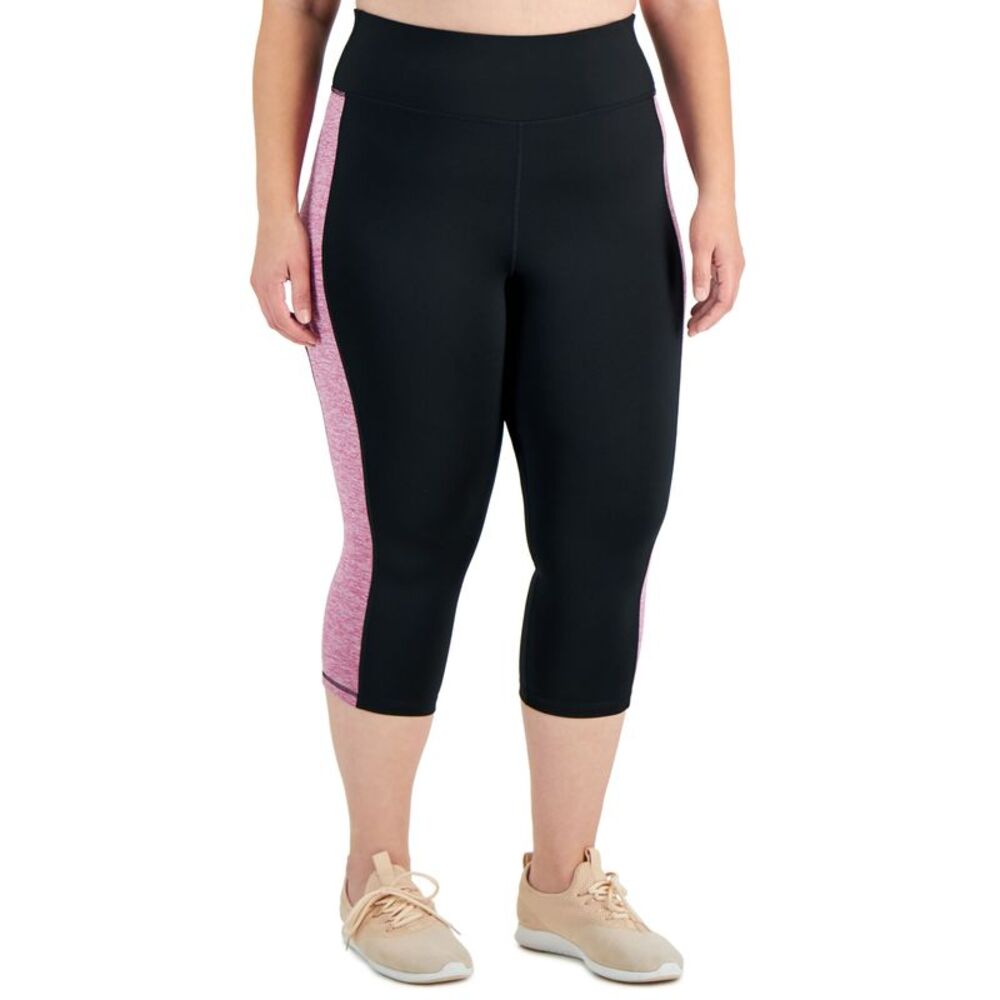 ID Ideology Plus Size Colorblocked Capri Leggings